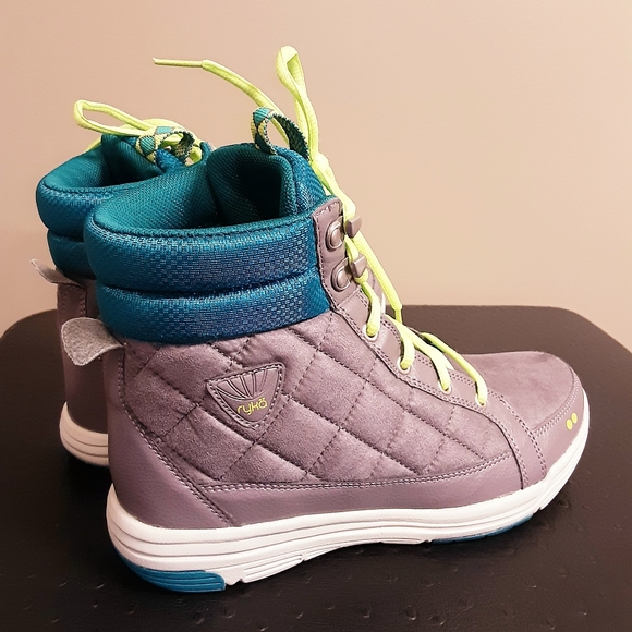 Ryka Shoes Ryka Aurora Graytealyellow High Top Sneakers Poshmark